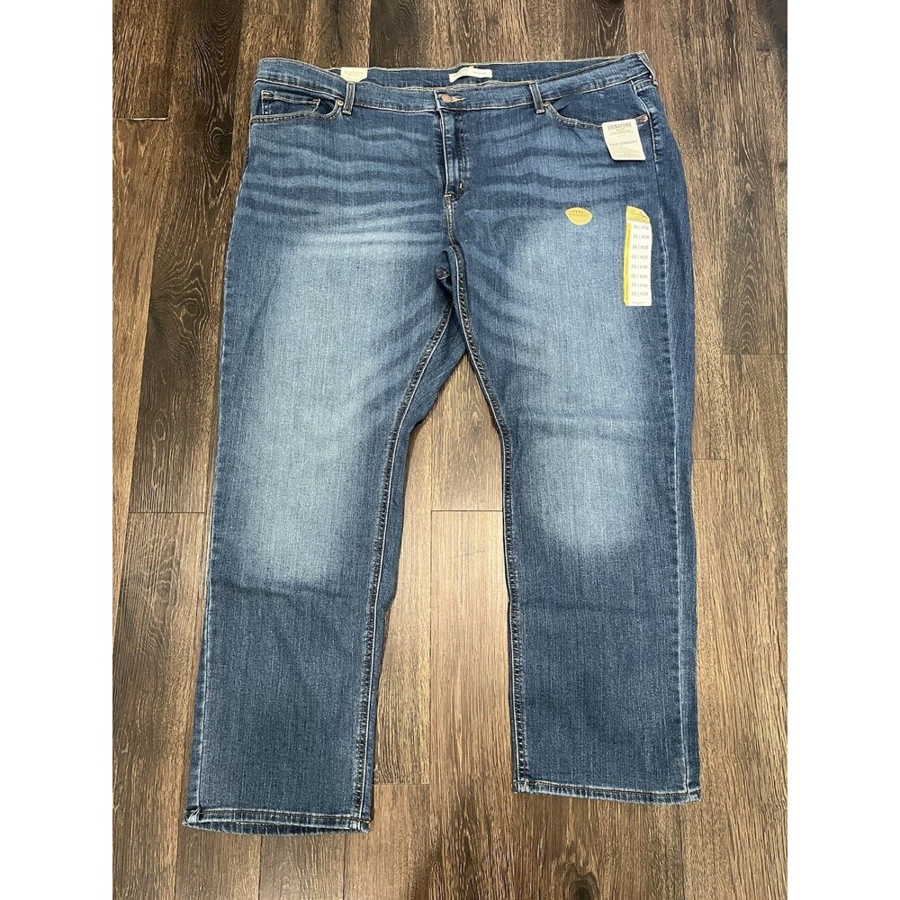 Levi Strauss Signature True Straight Mid Rise Soft Stretch Women Jeans Sz26 W38